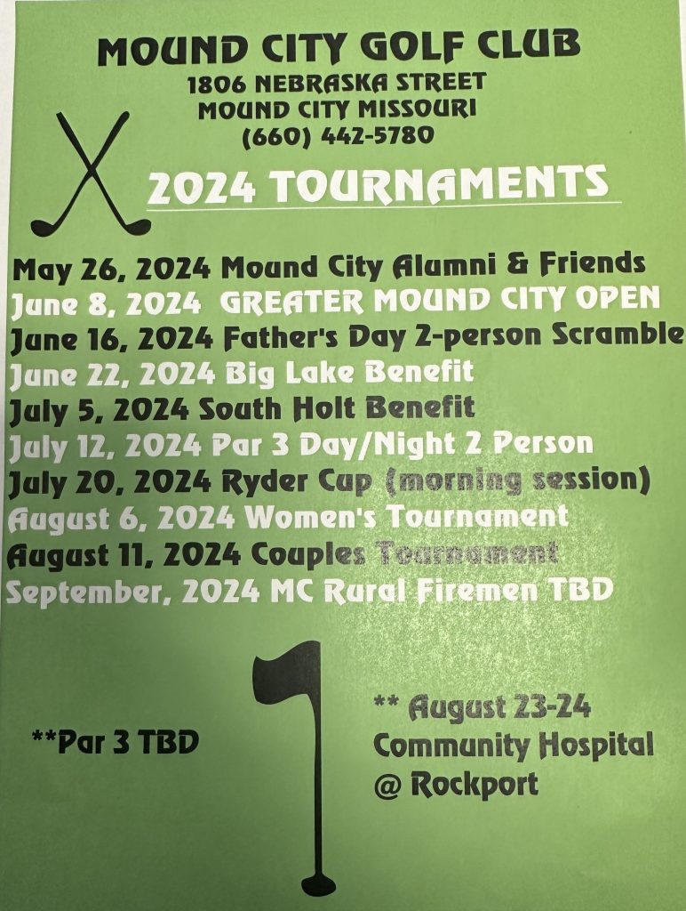 Upcoming Events Mound City Golf Club